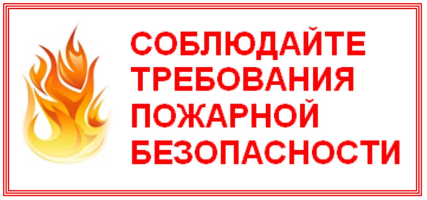 Соблюдайте правила пожарной безопасности.